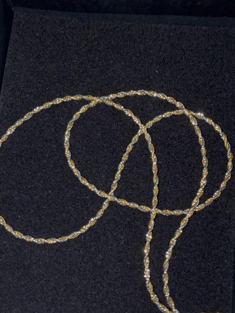 Italian Sterling Silver Two-Tone Rope Chain Necklace — 925 Italy